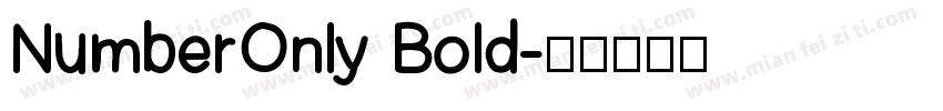 NumberOnly Bold字体转换